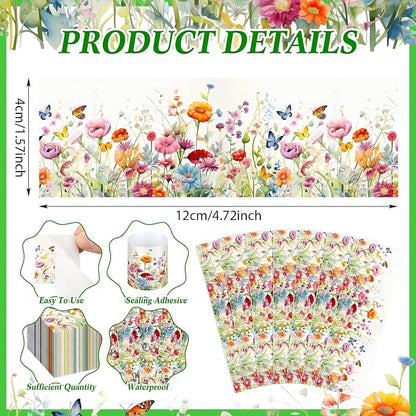 FoldTier 300 Pcs Paper Napkin Rings Disposable Napkin Bands Self Adhesive - Image 2