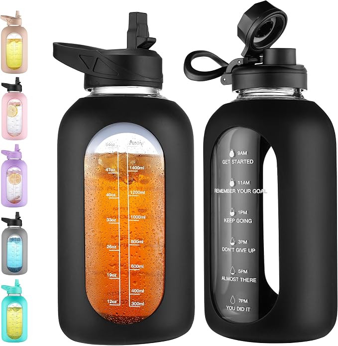 CIVAGO 64 oz Glass Water Bottle by CIVAGO
