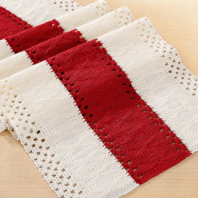 Boho Table Runner Summer Farmhouse Rustic Dining Dresser Scarf Home Decor | - Image 2