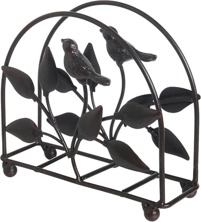 Cast Iron Bird & Tree Classic Napkin Holder/Tabletop Freestanding Tissue - Image 2