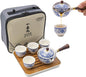 LURRIER Porcelain Chinese Gongfu Tea Set, Portable Teapot Set by LURRIERUS