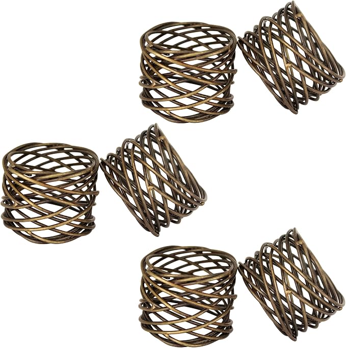 ITOS365 Handmade Round Mesh Napkin Rings Holder by ITOS365
