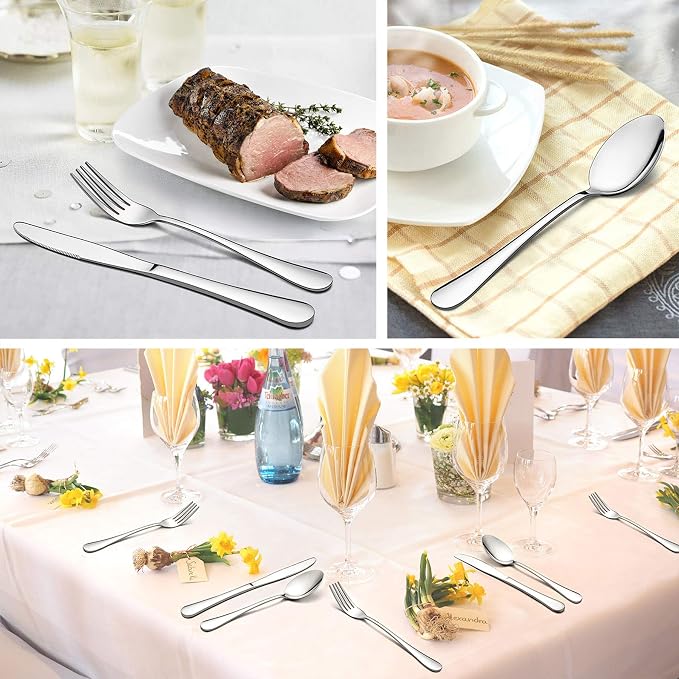 LIANYU 48-Piece Silverware Set - Image 3