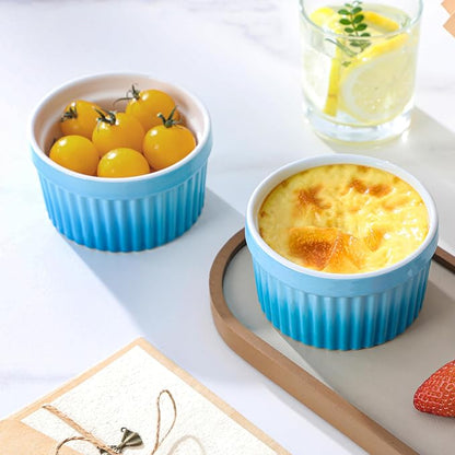 MALACASA Ramekins 8 oz Oven Safe, Large Ceramic Souffle Dishes - Image 9