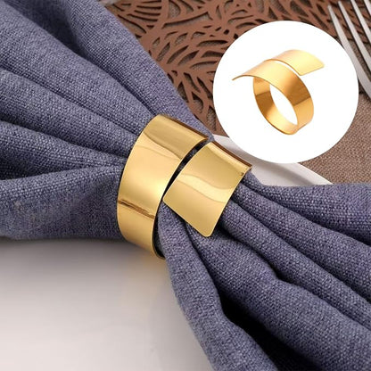 Set of 6 Elegant Gold Napkin Rings, Perfect Table Setting Decor - Image 5