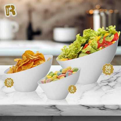 R-kay 6 Pack Angled White Candy Bowls - Image 3