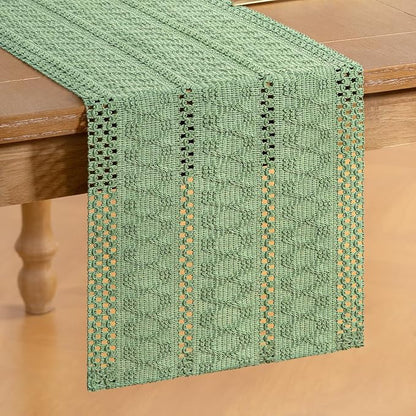 Boho Table Runner Summer Farmhouse Rustic Dining Dresser Scarf Home Decor | - Image 3