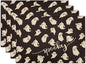 Giwawa Halloween Placemats Set of 4, 12x18 Inch Spooky Gothic Ghosts Black Place Mat for Kitchen Dining, Holiday Double Sided Heat Resistant Table Mats for Tabletop Party Indoor Outdoor Decor