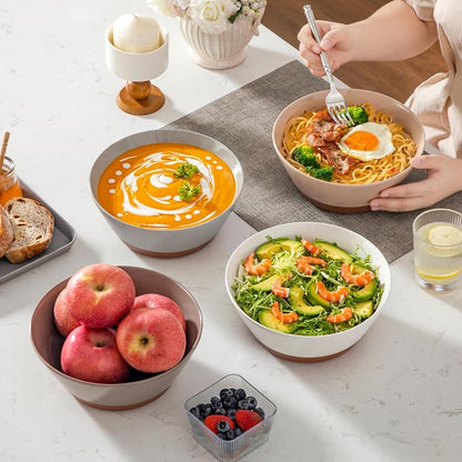 MALACASA Salad Bowls Set of 4, Soup Bowls - Image 7