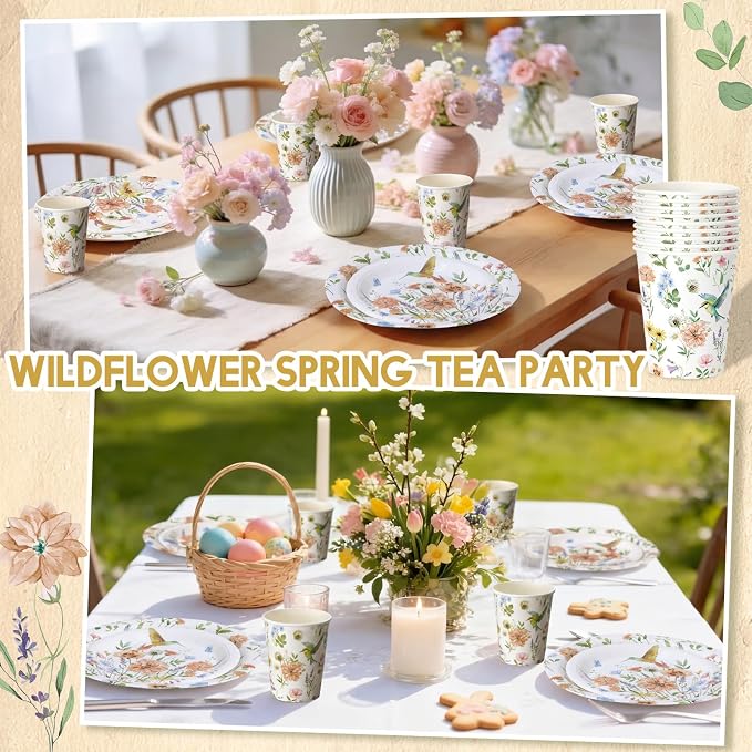 Pickmesh 250 Pcs Spring Wildflower Decoration Floral Hummingbird Themed - Image 5