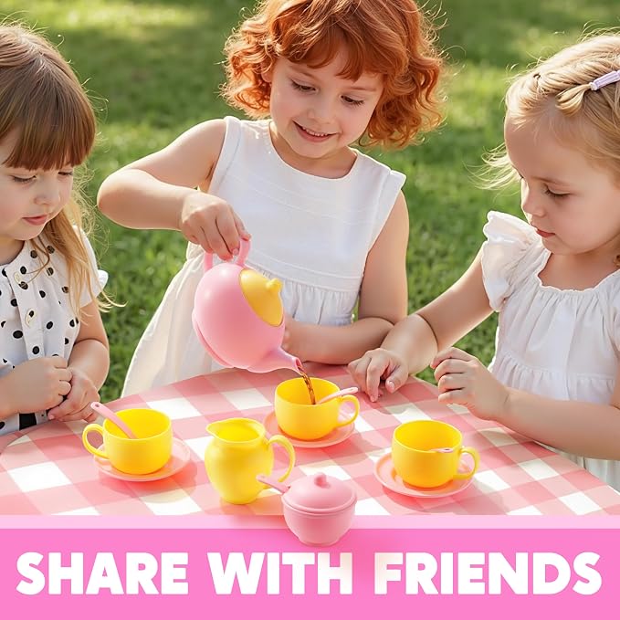 JOYIN 18PCS Pretend Tea Party Set, Mini Kitchen - Image 6
