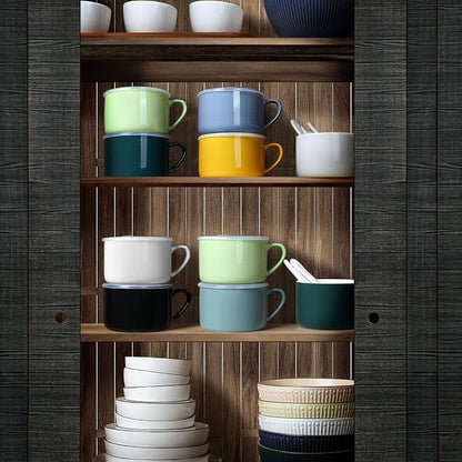 Soup Bowls with Handles & Spoons, 30oz Ceramic Ramen Bowl with Lid, Large Soup - Image 8