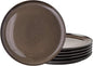 LERATIO Ceramic Plate Set of 6, 8.5 Inch Reactive Glaze Salad Plates | Modern by LeRatio