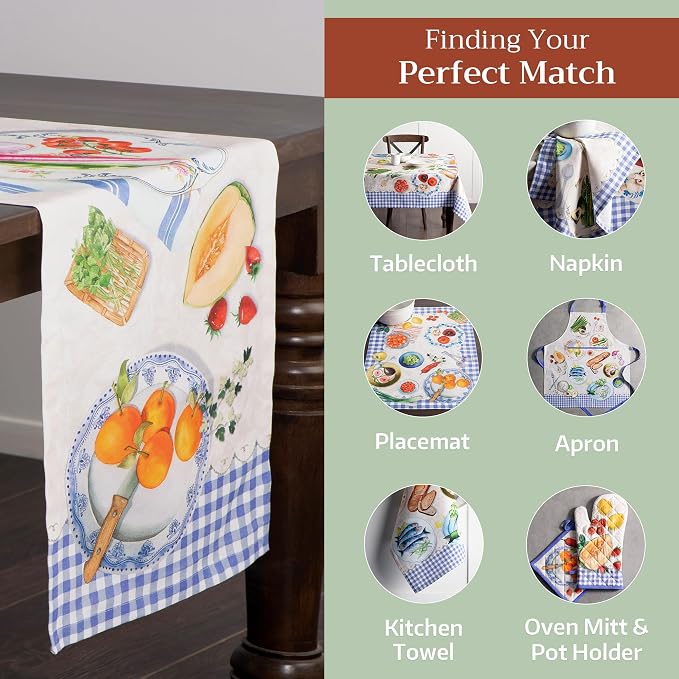 Maison d' Hermine Table Runner 100% Cotton 14.50" x 108" | Table Runners 108 - Image 5