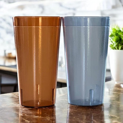 Oojami Set of 24 Plastic Tumblers, 20-Ounce Reusable Cups, BPA-Free & - Image 4