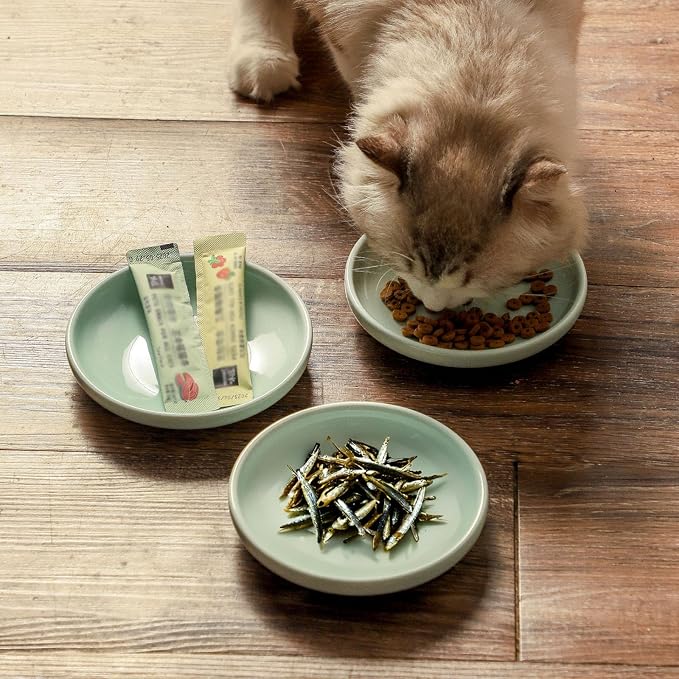 3 PCS Ceramic Cat Bowls, 5.5 in Pet Bowl Cat Dishes - Image 5