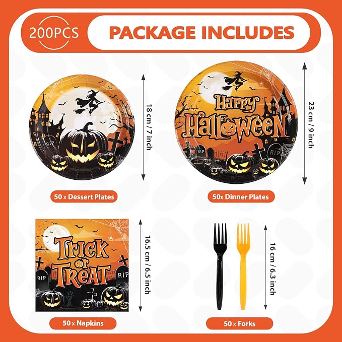 200PCS Halloween Party Supplies Set - Image 2