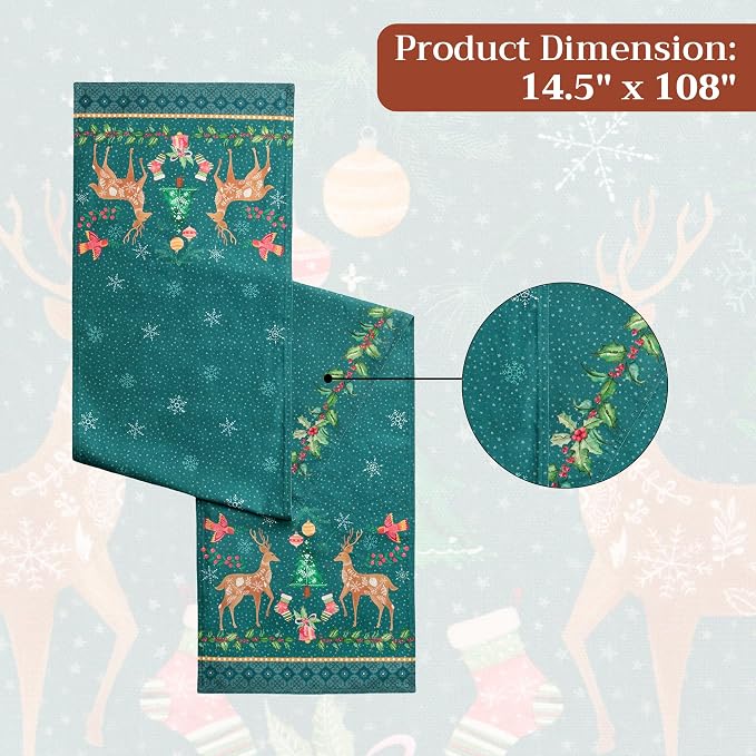 Maison d' Hermine Table Runner 100% Cotton 14.50" x 108" | Table Runners 108 - Image 7