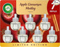 Air Wick Plug in Scented Oil Refill, 7ct, Apple Cinnamon Medley, Fall Scent, Essential Oils, Air Freshener