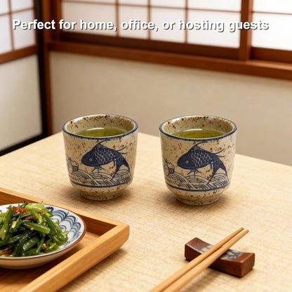 Japanese Tea Cups, 6 OZ Handless Matcha/Coffee Mug, Asian Teacup - Image 6