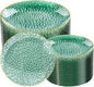 Rubtlamp 100 Clear Green Gold Plastic Plates, Hammered Clear and Gold by Rubtlamp