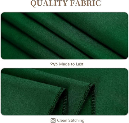 8 Pack Round Tablecloth 90 Inch Hunter Green Table Cloth for Round Tables, Washable Polyester Dark Green Table Cloth Stain and Wrinkle Resistant Decorative Table Cover for Wedding Party Dining Banquet