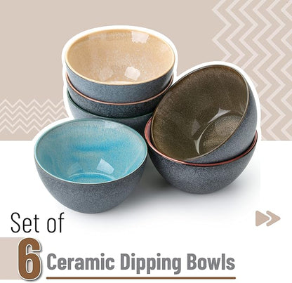 Brew To A Tea BTaT- Ceramic Cereal Bowls, 29 oz, 6 Pack, 6.3 Inches, Glazed - Image 2