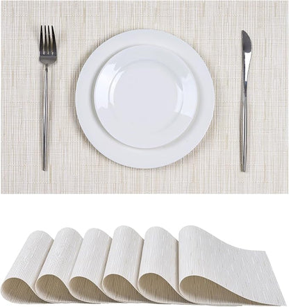 Leetaltree Pale Beige Placemats Set of 6 by Leetaltree-ArtatEveryTable