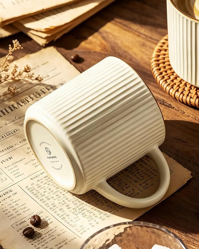 famiware Coffee Mug Set for 4, Star 12 oz Catering Mugs Cup Set - Image 8