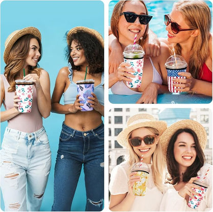 Cobetech Iced Coffee Sleeve Reusable, 3 Pack Neoprene Coffee Cup Sleeves - Image 7