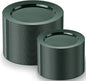FLOWERCAT 200PCS Dark Green Plastic Plates Disposable Plates for Party - Heavy Duty Plastic Plates - 10" &7" Plate for 100 Guests New Year Parties and Events