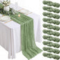 10 Pack Sage Green Table Runner 10FT Gauze Cheesecloth Table Runner | 21x120 by Dugpit