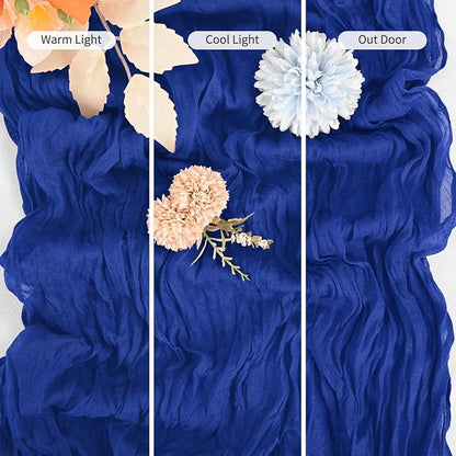 25 Pack Royal Blue Table Runners 17 x 108inch Cheesecloth Table Runner Boho - Image 6