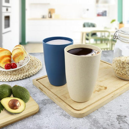 Wheat Straw Cups, 20 OZ Large Cups Set of 6, Unbreakable Drinking Cups - Image 8