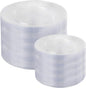 I00000 200 PCS Clear Plastic Plates for 100 Guests Include: 10.25 inch 100 Pieces Dinner Plate and 7.5 inch 100 Pieces Dessert Plate, Clear Plates for Party Perfect for Party & Wedding