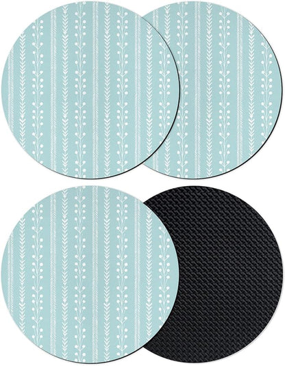 Simple Vertical Stripes Coasters Set of 4, Absorbent Coasters by Unknown