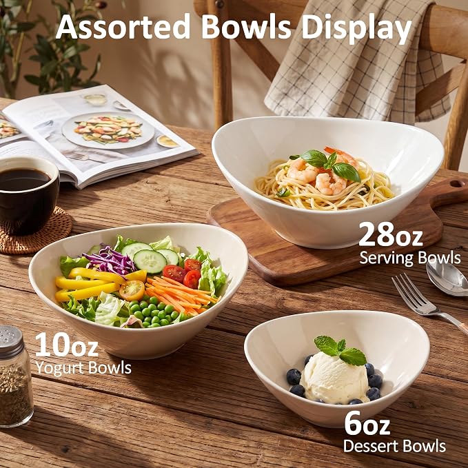 Teocera 5 Inch Porcelain Small Bowls Set, 6 Ounce small serving bowls - Image 5