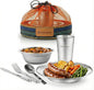 Unique Complete Messware Kit Polished Stainless Steel Dishes Set| Tableware| Dinnerware| Camping| Includes - Cups | Plates| Bowls| Cutlery| Comes in Mesh Bags