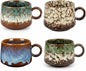 Japanese Tea Cups Set of 4pcs, 7oz Elegant Ceramic Matcha Cups by Unknown