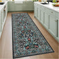 GarveeHome Kitchen 2x6 Runner Rug, Floral Washable Rugs for Hallways Non Slip Stain Resistant, Boho Soft Rug Botanical Carpet for Entryway, Laundry Room, Bedroom Floor Mat, Black