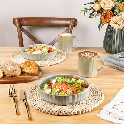theterra Ceramic Coffee Mugs Set of 4, 14.2 oz Coffee Cups - Image 6