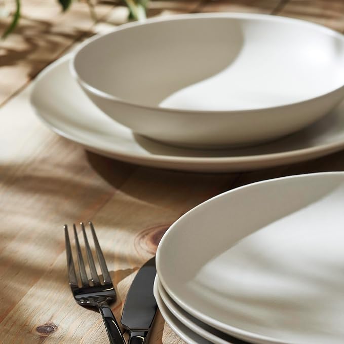Porto by Stone Lain Semplice 12-Piece Premium Kitchen & Dining Dinnerware Set - Image 5