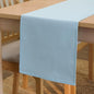 Encasa XO Table Runner, Cotton Canvas Dining Runner 13"x104" | Ice Blue by EncasaXO