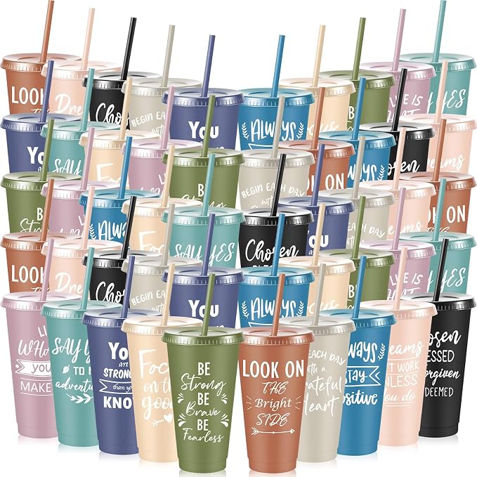Uiifan 50 Pcs Inspirational Cups Bulk by Uiifan