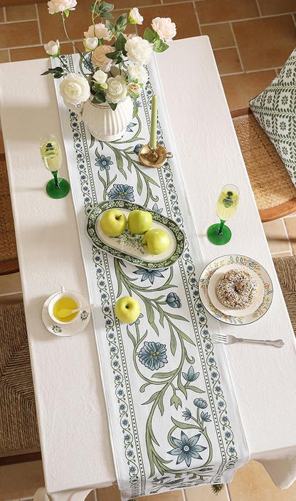 Designer French Linen Long Table Runner, Dining Table, Kitchen Decor, - Image 7