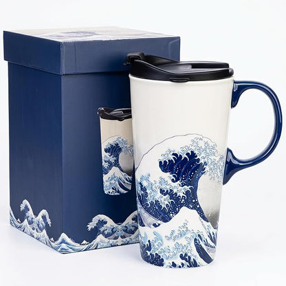 Topadorn 17oz Ceramic Travel Mug by Topadorn