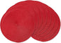 AHHFSMEI Round Braided Placemats 15 Inch Round Table Mats for Dining Tables Natural Woven Heat Resistant Place mats Set of 8 (red,8)
