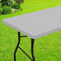 Smiry Rectangle Picnic Table Cloth, Waterproof Elastic Fitted Tablecloths for 4 Foot Tables, Washable Polyester Table Cover for Camping, Outdoor and Indoor (Light Grey, 30"x48")