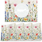 AOFOTO Floral Placemats Set of 4 Colorful Wild Flower Plants Printed Place Mats Artistic Rectangular Modern Table Mats for Home Kitchen Restaurant Party Dining Table Decor 12x18 Inch