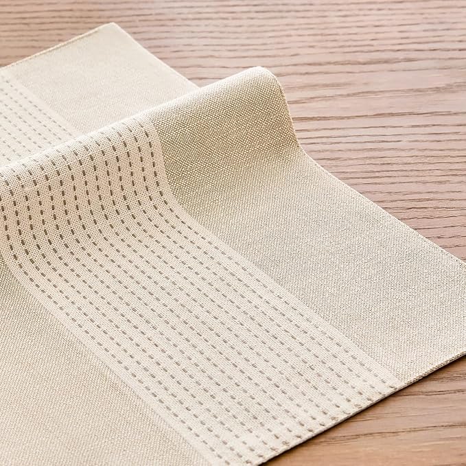 Wracra Linen Placemats, 12 x 18 Inch Set of 6 Placemats, Farmhouse Macrame - Image 3